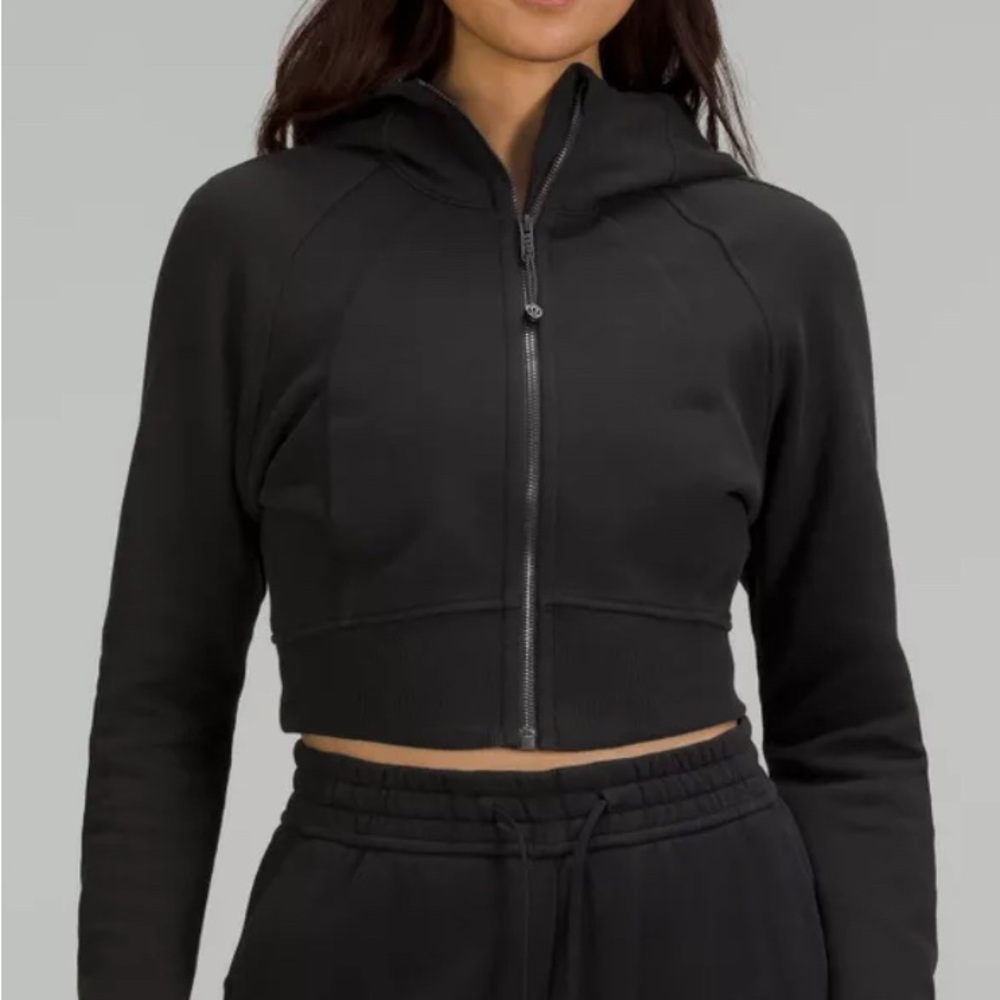 LULULEMON Cropped Full Zip Scuba- Black